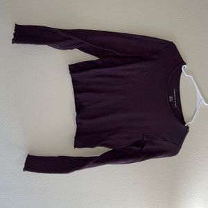 Am cropped long sleeve plum